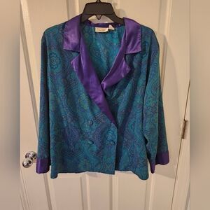 Victoria’s Secret Medium Gold Label Vintage Pajama Top Paisley Size M